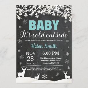 Invitación Bebé, frío fuera del Baby Shower de invierno de lo
