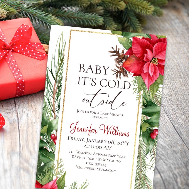 Invitación Bebé, frío fuera del Baby Shower de invierno de Pi (Subido por el creador)