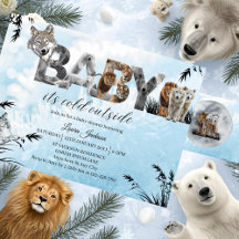Bebé, frío fuera del Baby Shower de los animales d