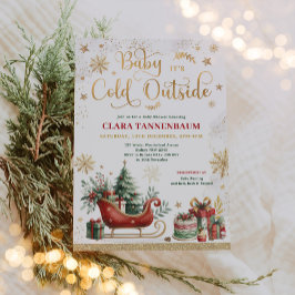 Invitación Bebé, frío fuera del Baby Shower de los Navidades