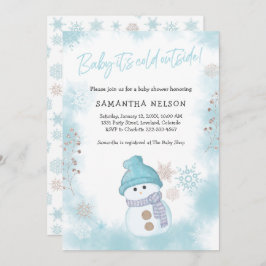 Invitación Bebé, frío fuera del Baby Shower de Snowman