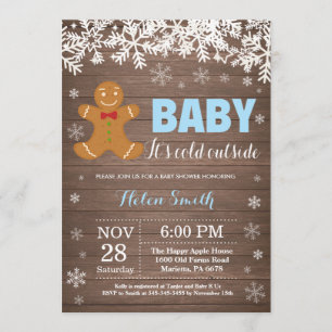 Invitación Bebé, frío fuera del Baby Shower del Hombre del Gi