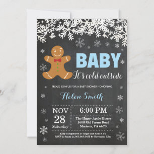 Invitación Bebé, frío fuera del Baby Shower del Hombre del Gi