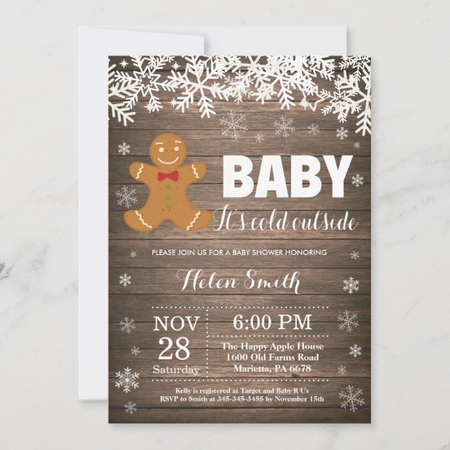 Invitación Bebé, frío fuera del Baby Shower del Hombre del Gi (Anverso)