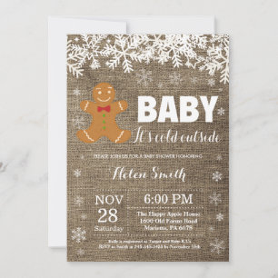 Invitación Bebé, frío fuera del Baby Shower del Hombre del Gi