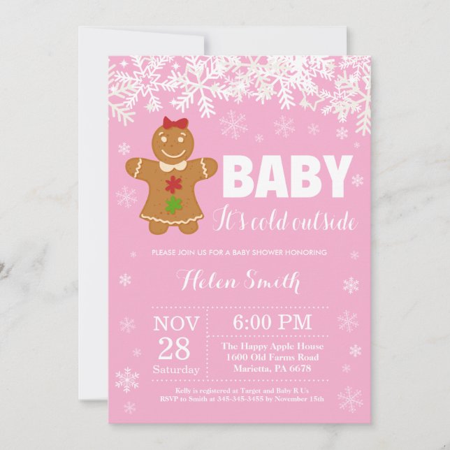Invitación Bebé, frío fuera del Baby Shower del Hombre del Gi (Anverso)