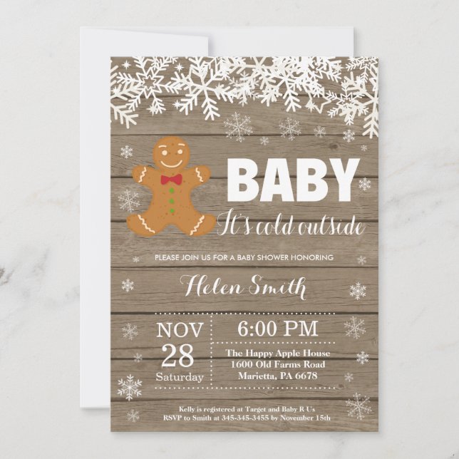 Invitación Bebé, frío fuera del Baby Shower del Hombre del Gi (Anverso)