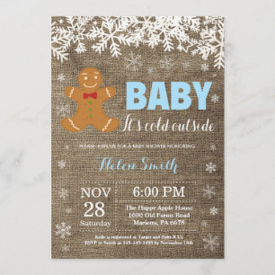 Invitación Bebé, frío fuera del Baby Shower del hombre del pa