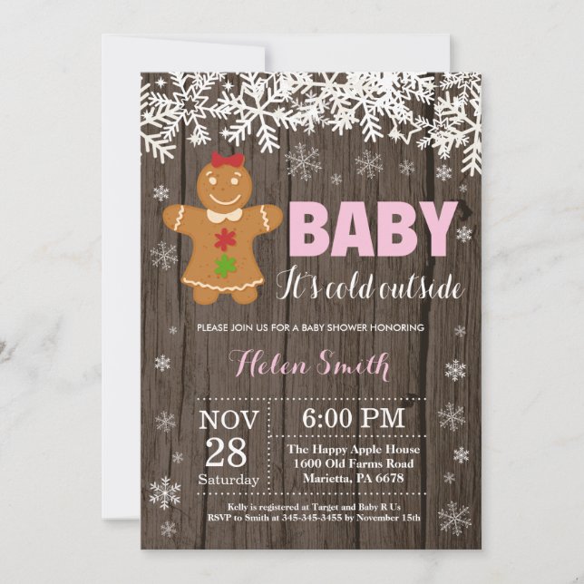 Invitación Bebé, frío fuera del Baby Shower del hombre del pa (Anverso)