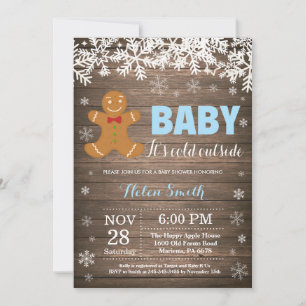 Invitación Bebé, frío fuera del Baby Shower del hombre del pa