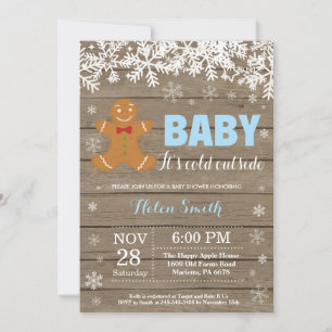Invitación Bebé, frío fuera del Baby Shower del hombre del pa