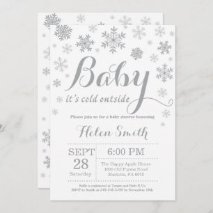 Invitación Bebé, frío fuera del Baby Shower invernal