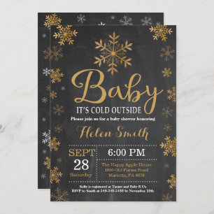 Invitación Bebé, frío fuera del Baby Shower invernal