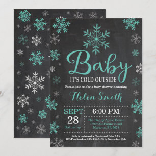 Invitación Bebé, frío fuera del Baby Shower invernal