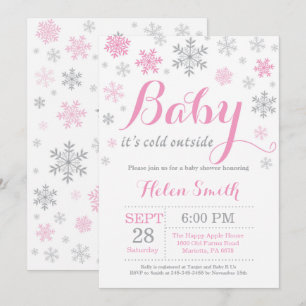 Invitación Bebé, frío fuera del Baby Shower invernal