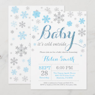 Invitación Bebé, frío fuera del Baby Shower invernal