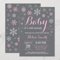 Bebé, frío fuera del Baby Shower invernal
