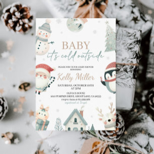 Invitación Bebé, frío fuera del Baby Shower invernal