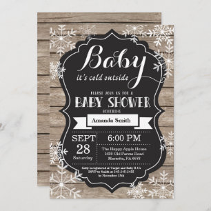 Invitación Bebé, frío fuera del Baby Shower invernal
