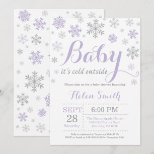 Invitación Bebé, frío fuera del Baby Shower invernal