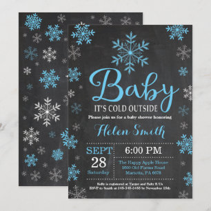 Invitación Bebé, frío fuera del Baby Shower invernal