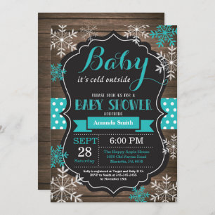 Invitación Bebé, frío fuera del Baby Shower invernal
