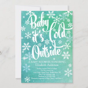 Invitación Bebé, frío fuera del invierno neutro Baby Shower