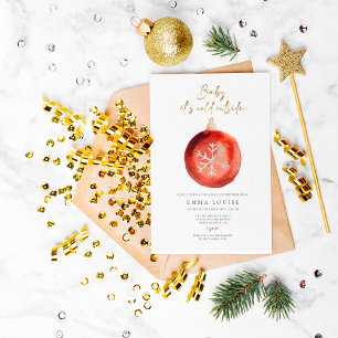 Invitación Bebé, frío fuera del Ornament Winter Baby Shower