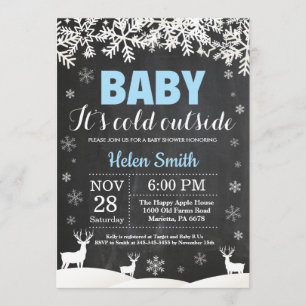 Invitación Bebé, frío fuera del venado, ¡Baby Shower!