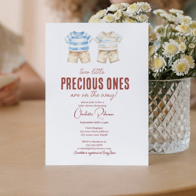 Invitación Bebé gemelos Cute Bebé ducha (Subido por el creador)