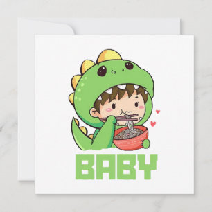Invitación bebé godzilla