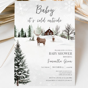 Invitación Bebé hace frío afuera Baby Shower