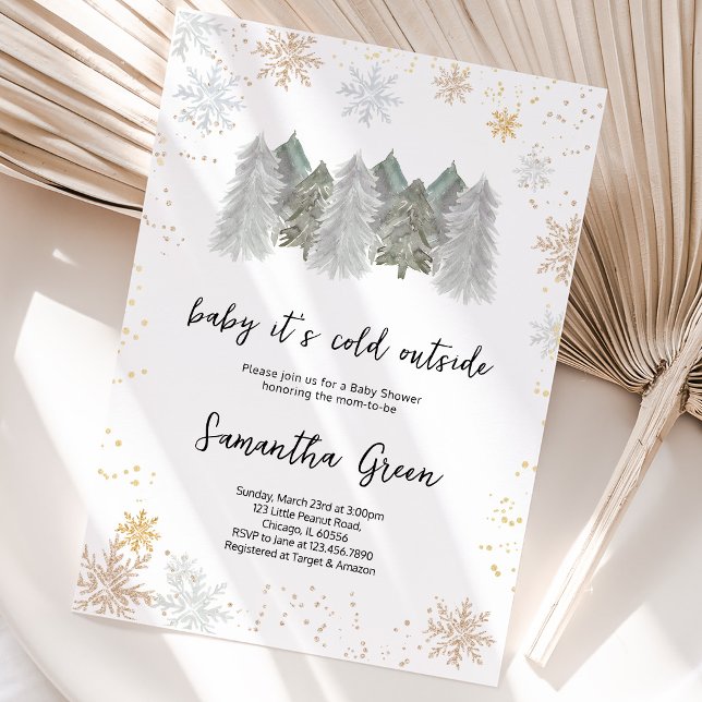 Invitación Bebé, hace frío afuera, Baby Shower (Subido por el creador)