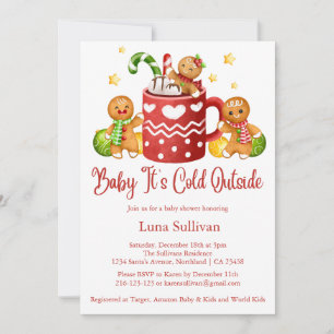 Invitación Bebé hace frío afuera: Baby Shower Acogedor