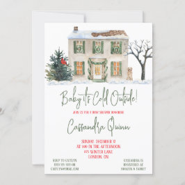 Invitación Bebé, hace frío afuera, Baby Shower con temas de i