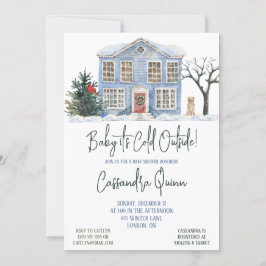 Invitación Bebé, hace frío afuera, Baby Shower con temas de i