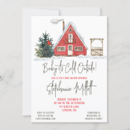 Invitación Bebé, hace frío afuera, Baby Shower con temas de i