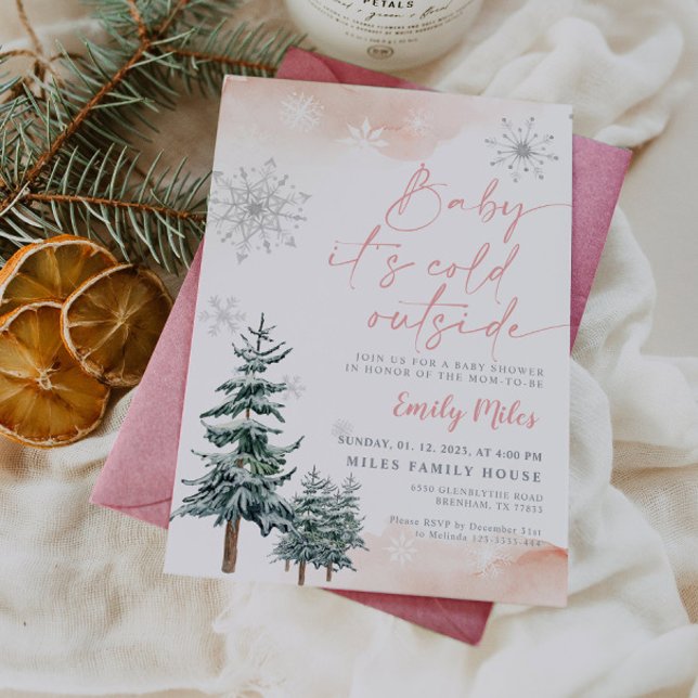 Invitación Bebé hace frío afuera, Bebé ducha invierno (Subido por el creador)