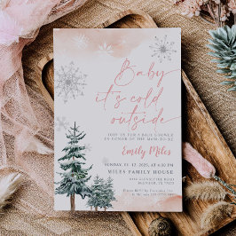 Invitación Bebé hace frío afuera, Bebé ducha invierno