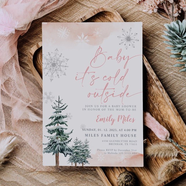 Invitación Bebé hace frío afuera, Bebé ducha invierno (Subido por el creador)