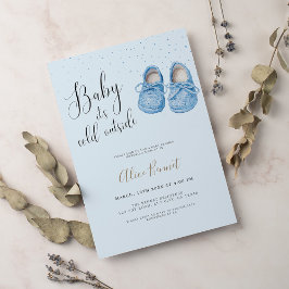 Invitación Bebé, hace frío afuera de Baby Shower de invierno