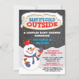 Invitación Bebé, hace frío afuera de la ducha de bebé