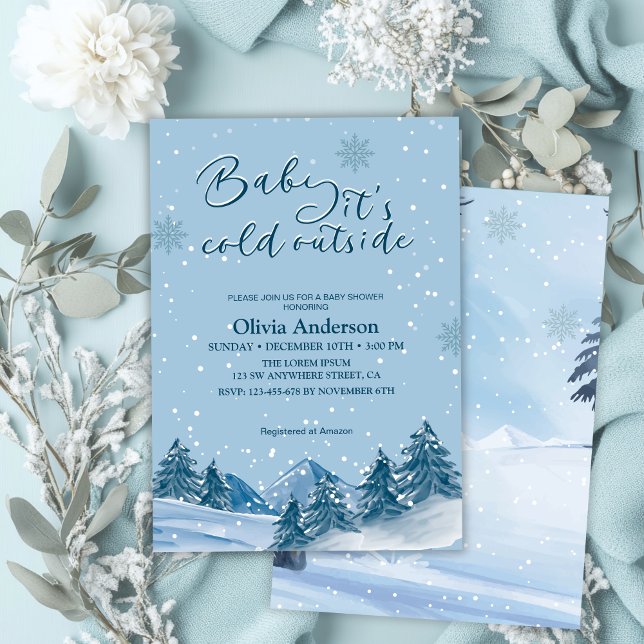 Invitación Bebé, hace frío afuera de la ducha de bebé con cop (Subido por el creador)