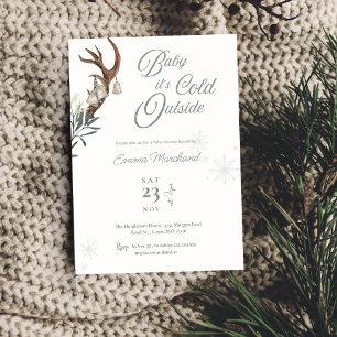 Invitación Bebé, hace frío afuera de la ducha de bebe de invi