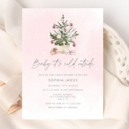 Invitación Bebé, hace frío afuera de Navidades chica ducha de