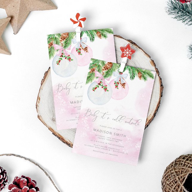 Invitación Bebé, hace frío afuera de Navidades chica ducha de (Subido por el creador)