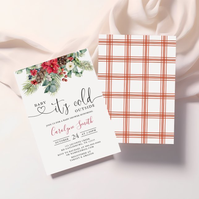 Invitación Bebé, hace frío afuera de Winter Baby Shower (Subido por el creador)