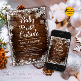 Invitación Bebé, hace frío afuera de Winter Baby Shower