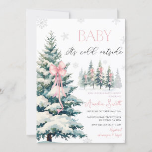 Invitación Bebé, hace frío afuera, ducha de bebé de invierno
