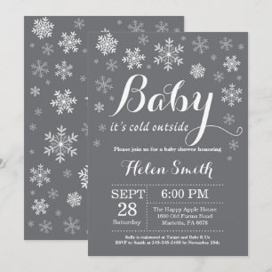 Invitación Bebé hace frío afuera ducha de bebé de invierno